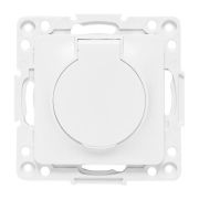 Розетка 1-м СП Стокгольм 16А IP44 с заземл.защ. шторки с крышкой механизм бел. PROxima EKF EYR16-028-10-44