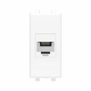Розетка телефонная 1мод. Avanti «Белое облако» RJ12 без шторок модульная механизм DKC 4400611