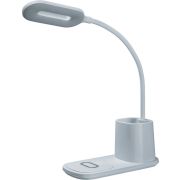 Светильник светодиодный настольный 93 269 NDF-D037-10W-MK-WH-LED 10Вт 3000/4000/6000К 140лм сенсор USB беспров. заряд. моб. устр. с подставкой для канц. на основании бел. NAVIGATOR 93269