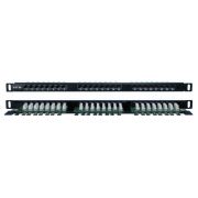 Патч-панель PPHD-19-24-8P8C-C5E-110D высокой плотн. 19дюйм 0.5U 24 порта RJ45 кат.5E Dual IDC Hyperline 244076