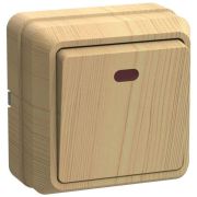 Выключатель 1-кл. ОП Октава 10А IP20 ВС20-1-1-ОС с индикацией сосна GENERICA EVO11-K03-10-DC