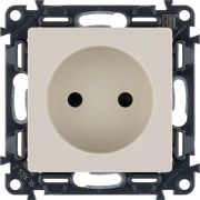 Розетка 1-м СП Valena Life 16А IP20 250В 2P защ. шторки безвинтов. клеммы с лицев. панелью механизм сл. кость Leg 753516