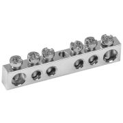 Шина PEN «земля-ноль» 6х9мм 6/1 Ni (6групп/крепеж по центру) IEK YNN10-06-100-N