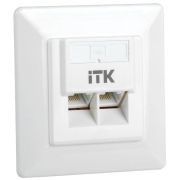 Розетка компьютерная 2-м СП RJ45 кат.5E UTP ITK CS2-1C5EU-2-1