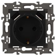 Розетка 16А 250В 2P+E с 2хUSB 5В-3А защ. шторки Elegance антрацит 14-4109-05 ЭРА Б0047871