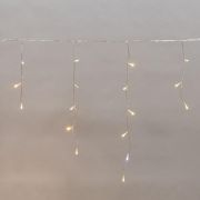 Гирлянда светодиодная «Айсикл» (бахрома) 5х0.6м 112LED тепл. бел. 3.4Вт 230В IP44 эффект мерцания провод прозр. Neon-Night 255-526